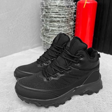 Зимние мужские кроссовки с меховой подкладкой / Влагозащищенная обувь черная размер 41 buy56748bls-41 фото