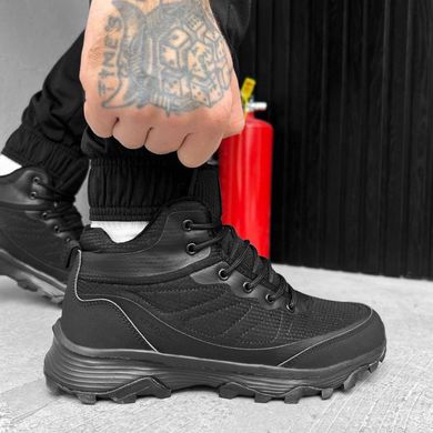 Зимние мужские кроссовки с меховой подкладкой / Влагозащищенная обувь черная размер 42 buy56748bls-42 фото