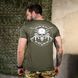 Потовідвідна футболка One Shot з принтом на грудях та спині олива розмір M buy93136bls-M фото 2