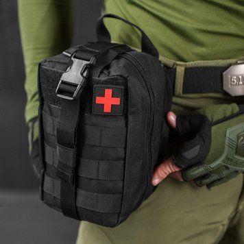 Подсумок-аптечка Cordura с системой быстрого сброса черный 13&times;18&times;8 см buy85576bls фото
