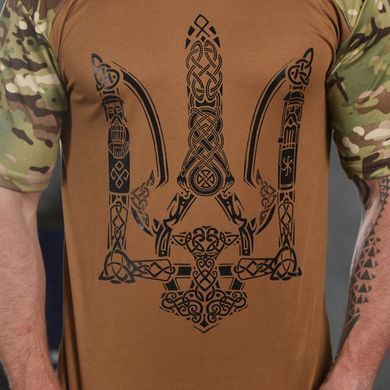 Футболка 7.62 Tactical Coolmax з принтом герб койот розмір S buy87712bls-S фото