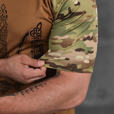 Футболка 7.62 Tactical Coolmax з принтом герб койот розмір S buy87712bls-S фото