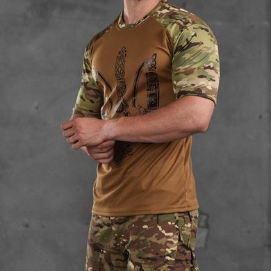 Футболка 7.62 Tactical Coolmax з принтом герб койот розмір S buy87712bls-S фото
