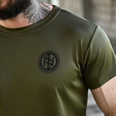 Потовідвідна футболка Born of War з принтом Viking Brano олива розмір S buy96443bls-S фото