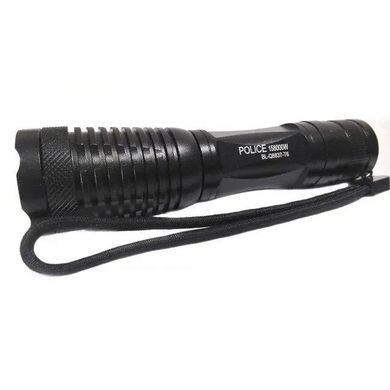 Тактический фонарь Bailong Police BL-Q8837-T6 с выносной кнопкой черный 14,5х3,5 см ws78856bls фото