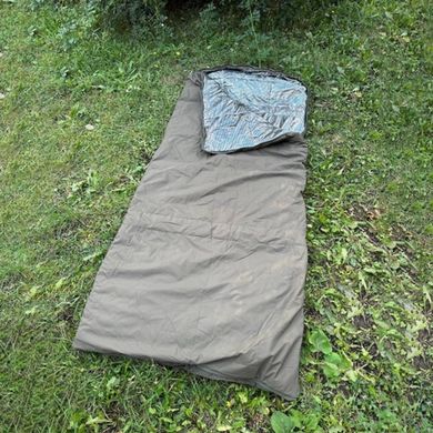 Спальний Мішок Tinsul-M з підкладкою Omni-Heat до -35 °C / Утеплений спальник з чохлом хакі 225х90 см hun00107bls фото