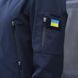 Щільна чоловіча Куртка з капюшоном Pobedov Motive SoftShell + шеврон "Прапор України" у комплекті синя розмір S  OWku1 366nvbls-S фото 4