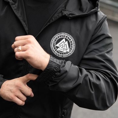 Вітрівка&nbsp;Born of War з принтом Odin чорна розмір S buy97368bls-S фото