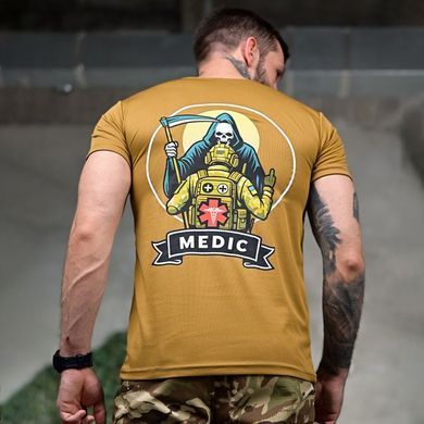 Потовідвідна футболка Medic з принтом на грудях та спині койот розмір M buy93271bls-M фото