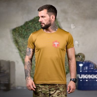 Потовідвідна футболка Medic з принтом на грудях та спині койот розмір M buy93271bls-M фото