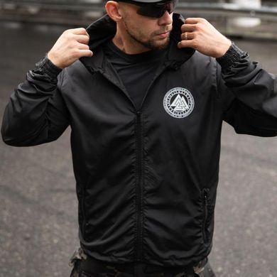 Вітрівка&nbsp;Born of War з принтом Odin чорна розмір S buy97368bls-S фото