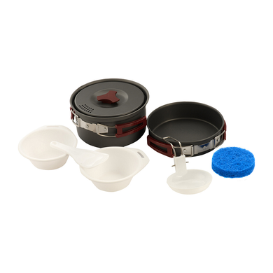 Індивідуальний Набір похідного Посуду M-Tac (каструля, пательня, кришка, чашки, лопатка, ополоник, губка) з високоякісного алюмінію 1215bls фото
