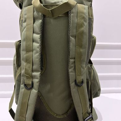 Рюкзак 70л з липучкою для шевронів олива розмір 70х16х35 см  ws98912bls фото