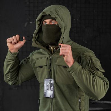 Чоловіча флісова Куртка із вставками Softshell олива розмір 4XL buy83293bls-4XL фото