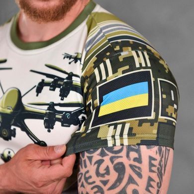 Потовідвідна футболка Oblivion Tactical Coolmax з принтом Drone олива розмір XL buy87399bls-XL фото