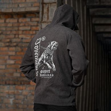 Кофта Born of War з принтом Support сіра розмір S buy97617bls-S фото