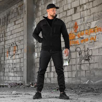 Комплект 4в1 KMS Tactical Флисовая кофта и Футболка + Штаны и Кепка черный размер S buy97236bls-S фото
