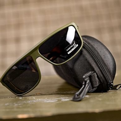 Тактичні окуляри Cheysler Polarized Stinger з футляром олива buy93025bls фото