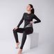 Женская плотная Термобелье с подкладкой Omni-Heat / Теплосберегающий костюм Кофта + Леггинсы черный размер S sh605177bls-S фото 2