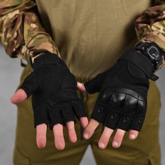 Беспалые перчатки с защитными накладками Outdoor Tactics черные размер M buy86959bls-M фото