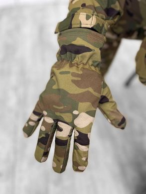 Водонепроницаемые зимние перчатки SoftShell на флисе с эластичной манжетой мультикам размер M-XL 13141bls-M-XL фото