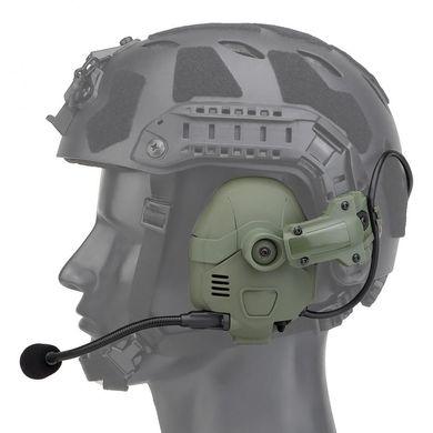 Активные водонепроницаемые Наушники HD-16 с гарнитурой и креплением на шлем олива kib7047bls-1 фото