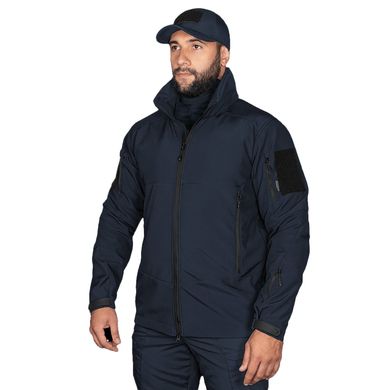 Чоловіча демісезонна Куртка на мікрофлісі з прихованим капюшоном / Верхній одяг Camotec Phantom System з розрізами по боках темно-синій розмір XS sd7292bls-XS фото