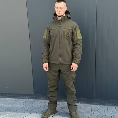 Чоловіча Куртка Softshell з Флісовою підкладкою олива / Демісезонний верхній одяг розмір S for00621bls-S фото