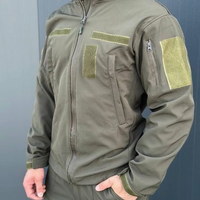 Чоловіча Куртка Softshell з Флісовою підкладкою олива / Демісезонний верхній одяг розмір S for00621bls-S фото