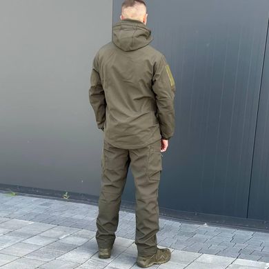 Мужская Куртка Softshell с Флисовой подкладкой олива / Демисезонная верхняя одежда размер S for00621bls-S фото