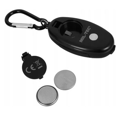 Ліхтарик брелок MIL-TEC Mini Key Chain Light з 2 рівнями яскравості чорний for00172bls фото