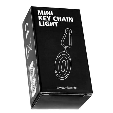 Ліхтарик брелок MIL-TEC Mini Key Chain Light з 2 рівнями яскравості чорний for00172bls фото