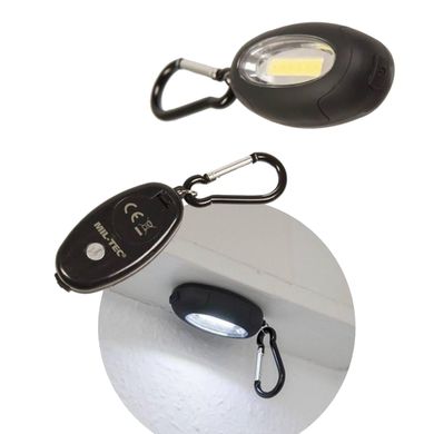 Ліхтарик брелок MIL-TEC Mini Key Chain Light з 2 рівнями яскравості чорний for00172bls фото