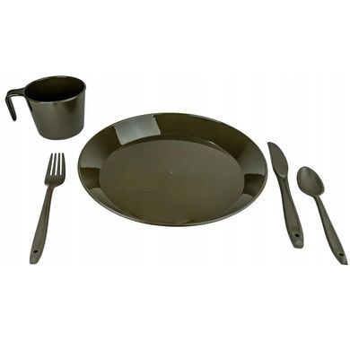 Набор туристической посуды на 1 человека Mil-Tec Camp Set олива bkr14681000bls фото