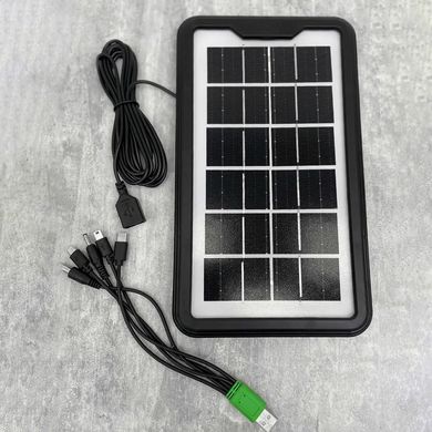 Портативна Сонячна панель GD Super 6 Вт з USB-розгалужувачем у комплекті 27 х 15, 5 х 2 см 12609bls фото