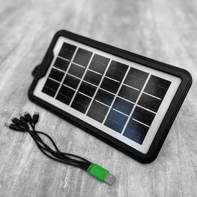 Портативна Сонячна панель GD Super 6 Вт з USB-розгалужувачем у комплекті 27 х 15, 5 х 2 см 12609bls фото