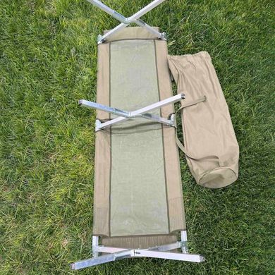 Раскладная Кровать до 150 кг с чехлом 188х64х42 см / Раскладушка для сна Cordura с алюминиевой основой. sd1219bls фото