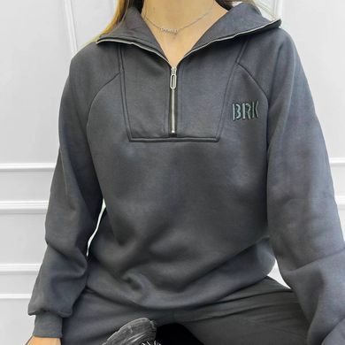 Спортивный Женский костюм "BRK" на флисе / Комплект Кофта + Штаны серый размер S buy51858bls-S фото