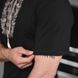 Чоловіча Футболка-Вишиванка кулір на короткий рукав з орнаментом Nastar чорна розмір L buy87038bls-L фото 6