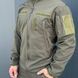 Мужская Куртка Softshell с Флисовой подкладкой олива / Демисезонная верхняя одежда размер S for00621bls-S фото 5