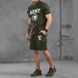 Мужской летний комплект Army двухнитка футболка + шорты олива размер S buy87302bls-S фото 7