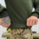 Стильный мужской Свитшот на флисе с патриотической Вышивкой / Свитер свободного кроя олива размер M 50178bls-M фото 3