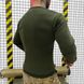 Стильный мужской Свитшот на флисе с патриотической Вышивкой / Свитер свободного кроя олива размер M 50178bls-M фото 4