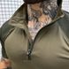 Мужской Убакс Logos с короткими рукавами и карманами / Прочная уставная Рубашка олива размер S 17025bls-S фото 3