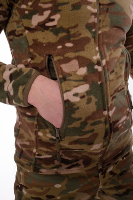 Чоловіча флісова Кофта QAUQE з високим коміром та кишенями на блискавках / Фліска мультикам розмір S 50346bls-S фото