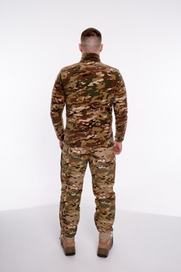 Чоловіча флісова Кофта QAUQE з високим коміром та кишенями на блискавках / Фліска мультикам розмір S 50346bls-S фото