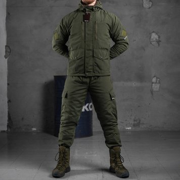 Зимовий костюм Горка "Oblivion" Rip-Stop на силіконі / Чоловіча форма Куртка + Штани з підтяжками олива розмір S buy83358bls-S фото