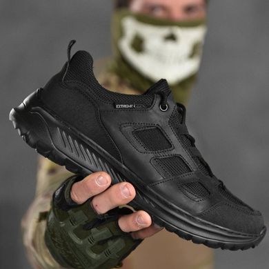 Мужские кожаные кроссовки Extreme Police на резиновой подошве черные размер 40 buy86706bls-40 фото