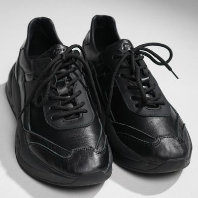 Мужские кожаные Кроссовки Игнис с ортопедической стелькой черные размер 40 00001627-чорнийbls-40 фото
