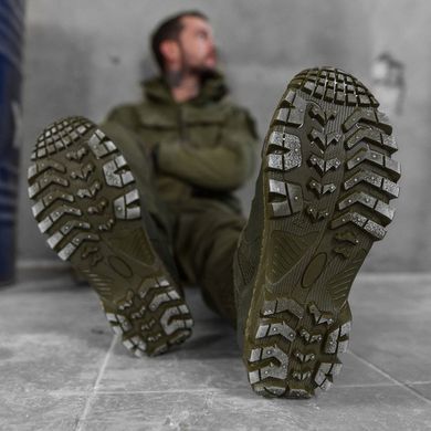 Чоловічі Шкіряні Кросівки на композитній протекторній підошві "Energy" олива розмір 40 buy85764bls-40 фото